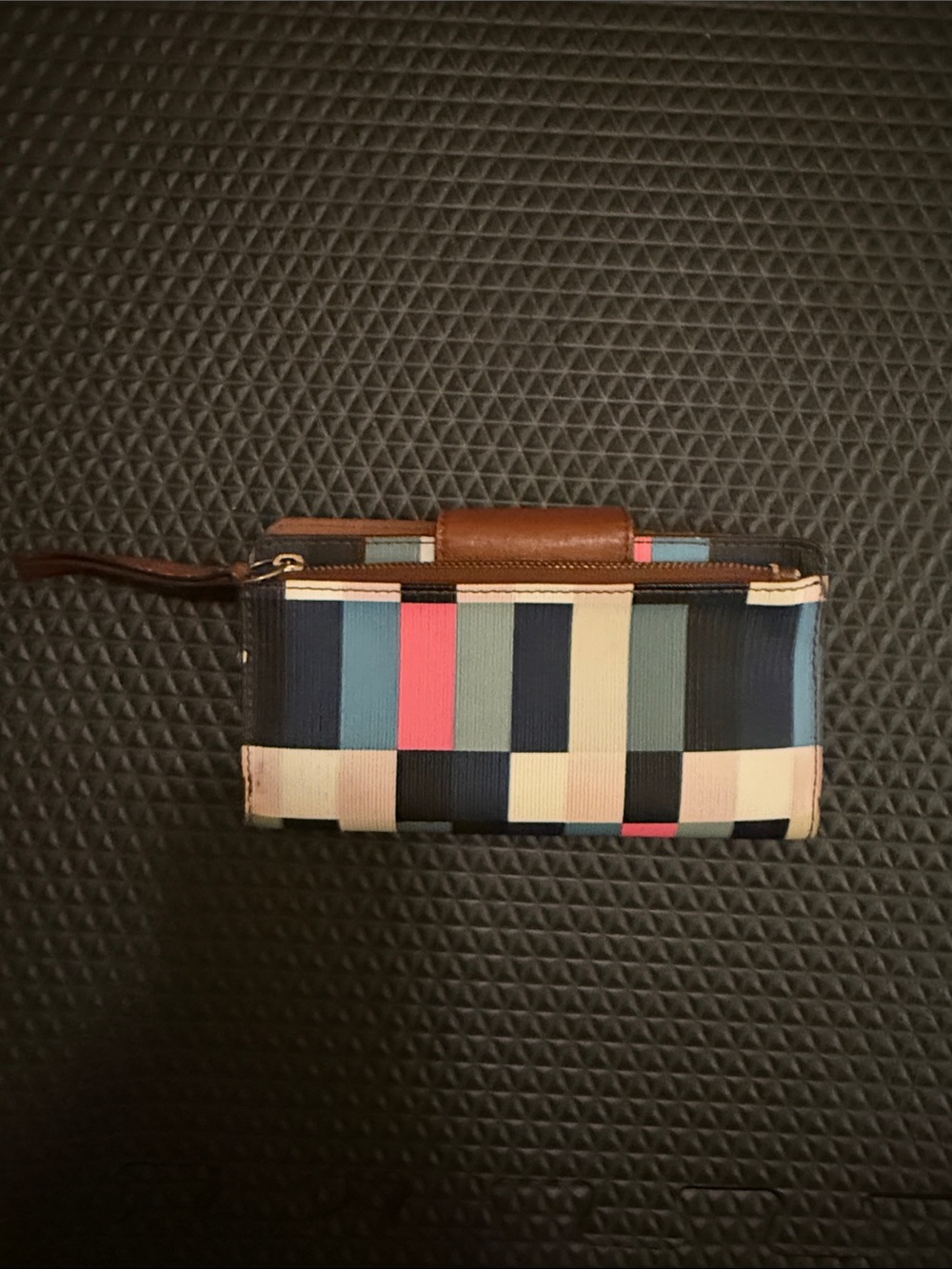 Fossil Multicolor Striped Leather-Trim Wallet - Picture 2 of 3